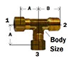 Compression Forged Male Run Tee Diagram